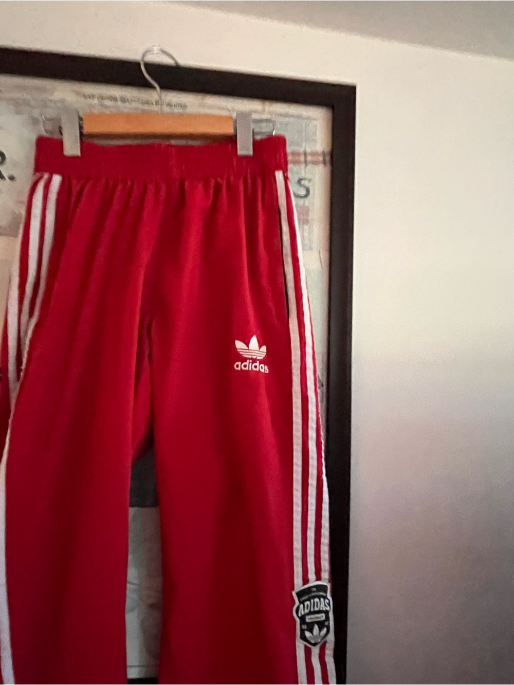 Vintage Adidas Adibreak Pants Red White XS/S